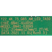 LED DRIVER PARA TV SAMSUNG NEO QLED / NUMERO DE PARTE BN94-17426A / BN41-03005A / BN97-19370A / PANEL'S CY-TB075RMHV1H / CY-TB085FLHV2H / DISPLAY ST8461D01-1 / MODELOS QN75QN90 / QN75QN85 / QN85QN85 / QA75QN85 / QA75QN85 / MAS MODELOS EN DESCRIPCIÓN